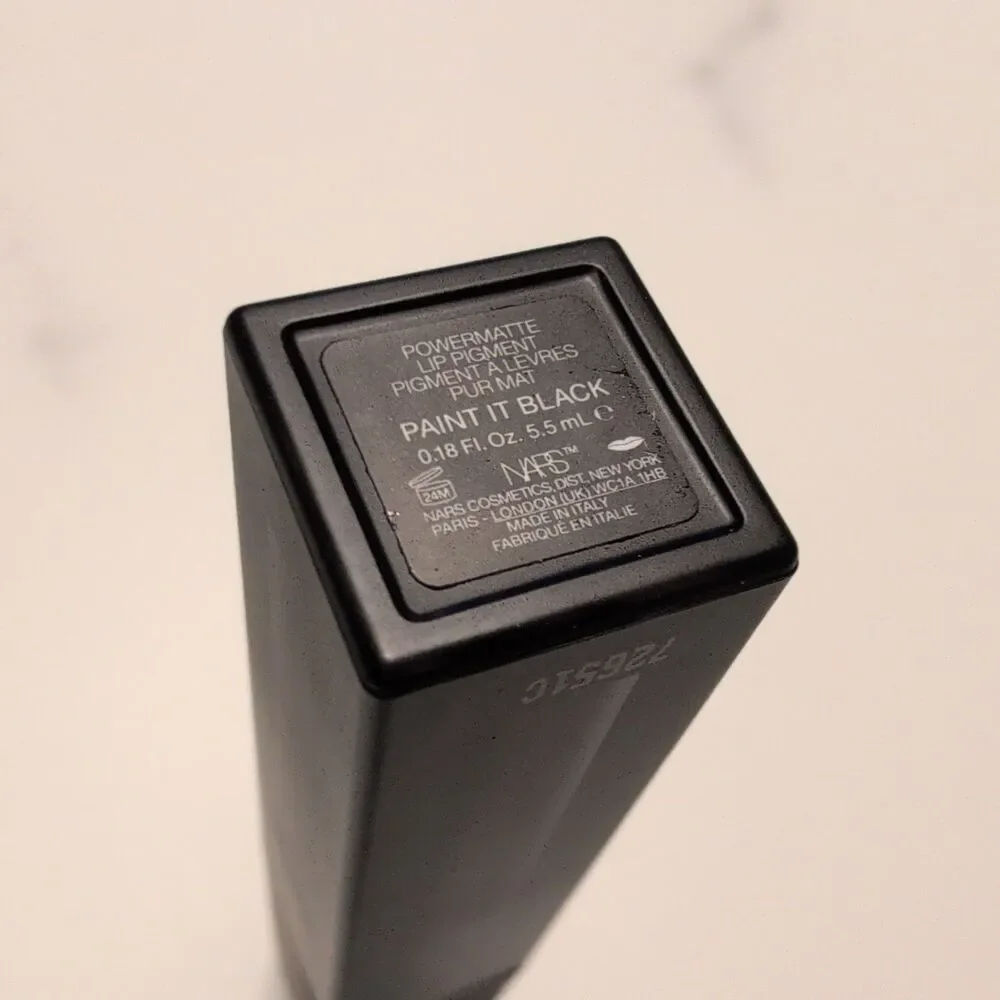 NARS Powermatte Lip Pigment PAINT IT BLACK Lipstick Dark Gothic Fall Goth 5.5mL